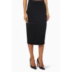 Helmut Lang Black Body Mapping Wool Pencil Skirt – Size L – NWT
